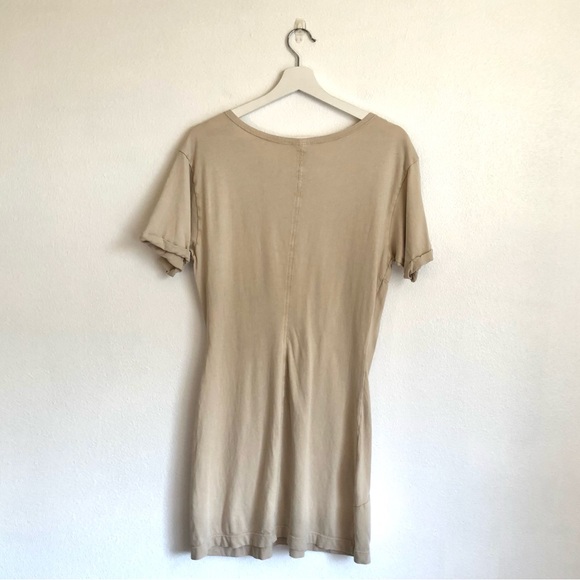 L*Space Beachwood Sand Beige Twist Front T-Shirt Dress Size Medium - Picture 6 of 11